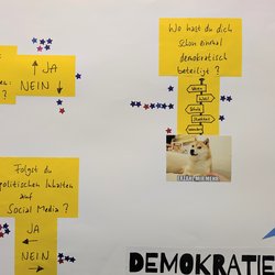 Jugendberufshilfe Fechenheim: Fragen zur Demokratie